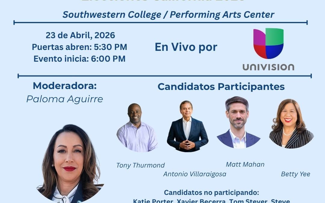 Chula Vista acoge el primer foro en español con candidatos a la gubernatura de California 2026