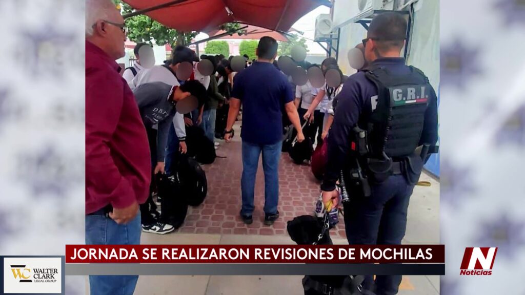 Operativo De Seguridad Escolar En La Preparatoria Cb-140: Revisión De Mochilas Y Unidades Caninas