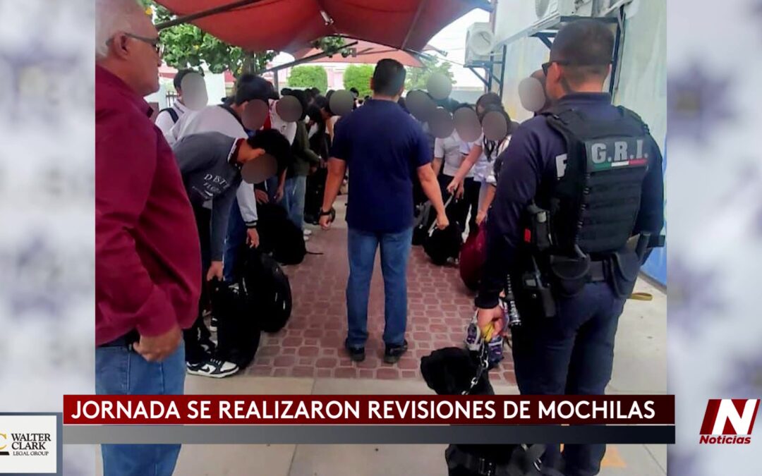Operativo de Seguridad Escolar en la Preparatoria CB-140: Revisión de Mochilas y Unidades Caninas