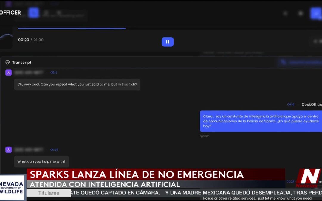 Inteligencia Artificial Revoluciona la Atención del Departamento de Policía de Sparks