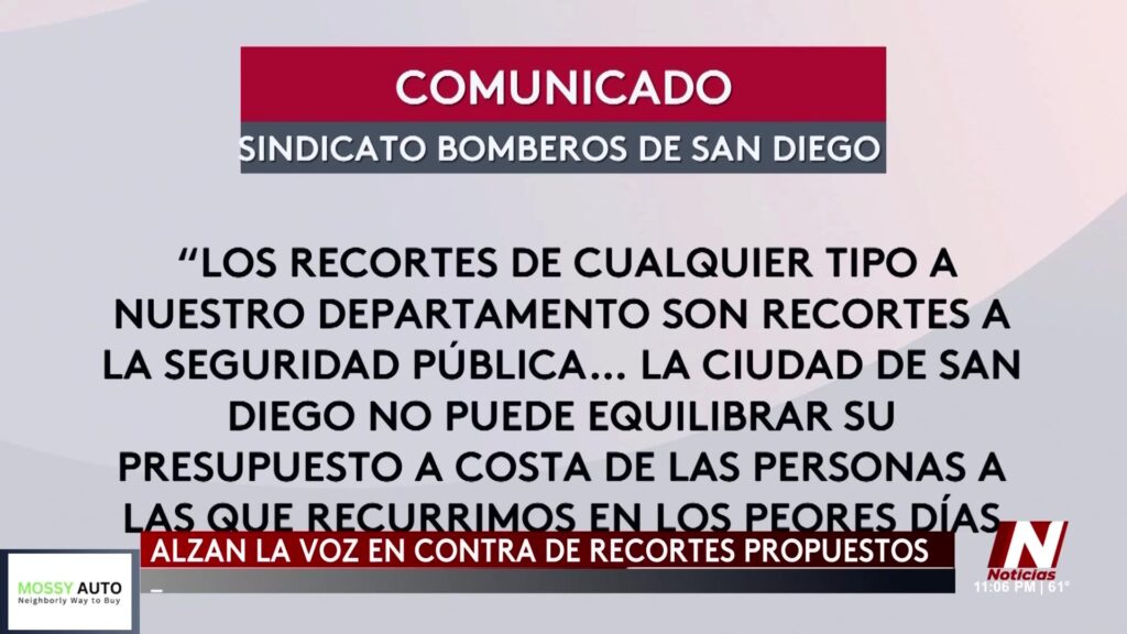 Aumento De Presupuesto, Pero Recortes En Bomberos San Diego Preocupan La Seguridad Pública