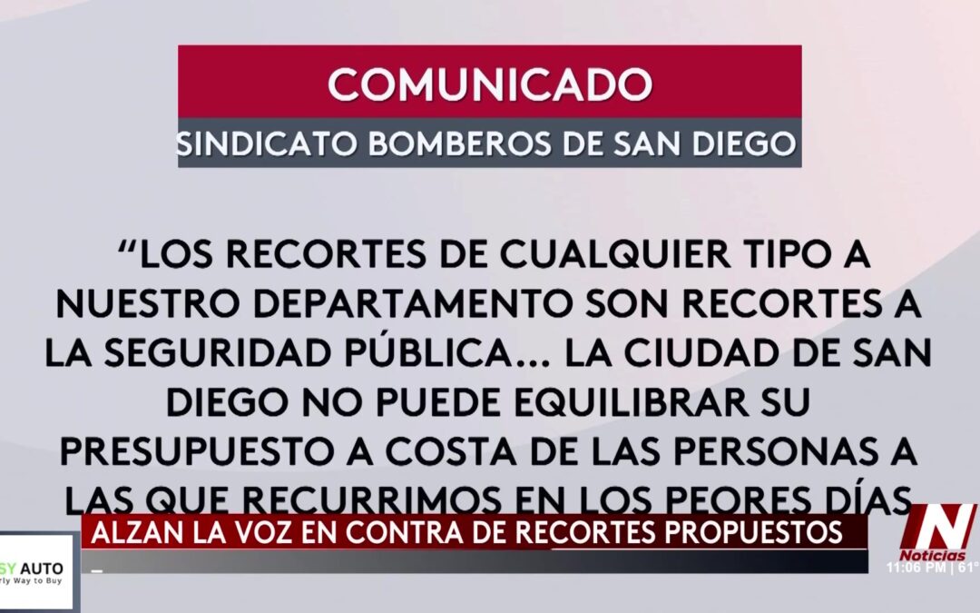 Aumento de Presupuesto, pero Recortes en Bomberos San Diego Preocupan la Seguridad Pública