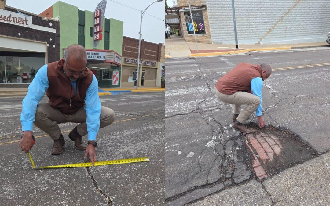 Reconstrucción vial en Snyder: Soluciones ante el deterioro de su centro histórico