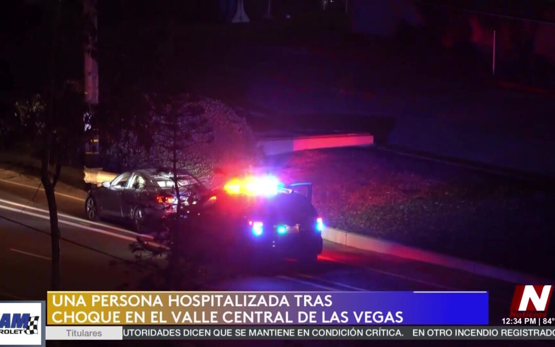Accidente vehicular en Las Vegas deja un herido y moviliza a la policía