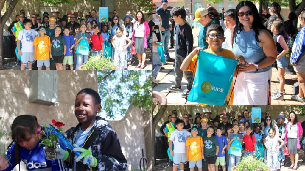 Albuquerque Earth Day: Estudiantes De Lew Wallace Y Abq Ride Fomentan El Uso Del Transporte Público